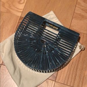 Cult Gaia bag-Acrylic Ark Mini in Azure